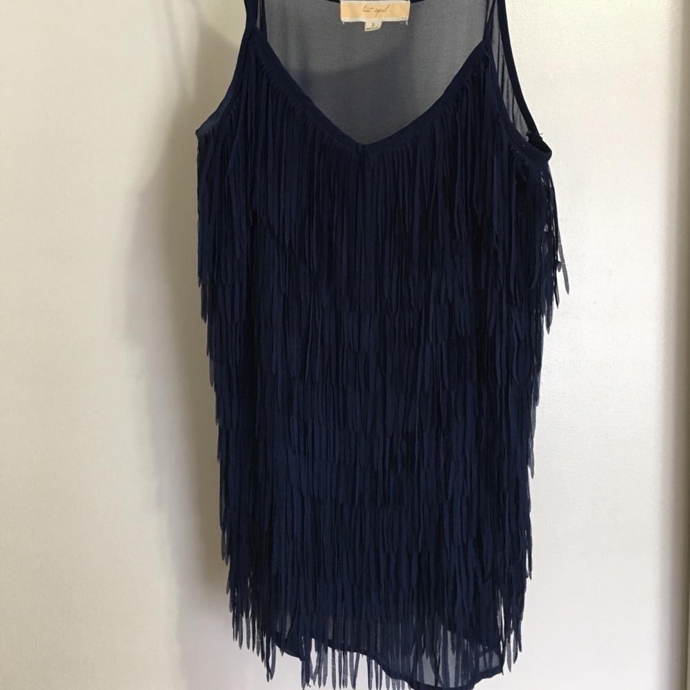 Navy Fringe Cami